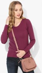 Madame Burgundy Solid Sweater women