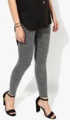 Madame Grey Solid Leggings women