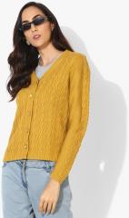 Madame Mustard Self Design Cardigan women