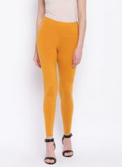 Madame Mustard Yellow Solid Winter Leggings women