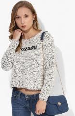 Madame Off White Printed Sweater women