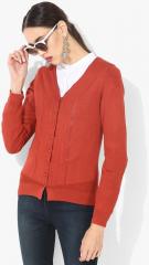 Madame Orange Self Design Cardigan women