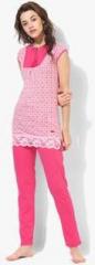 Madame Secret Pink Printed Nightwear Set women