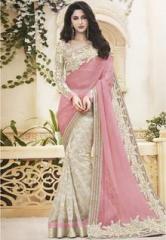 Mahotsav Pink Embroidered Saree women