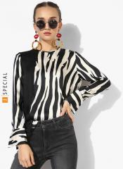 Mango Black Printed Blouse women