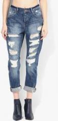 Mango Blue Mid Rise Skinny Jeans women