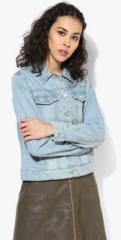 Mango Light Wash Denim Jacket women