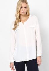 Mango Off White Shirt women