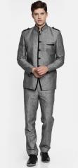 Manish Creations Charcoal Grey Bandhgala Suit men