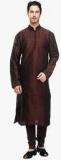 Manyavar Wine Solid Kurta Pyjamas men