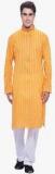 Manyavar Yellow Striped Kurta Pyjama men