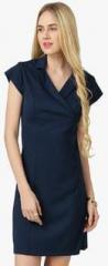 Marie Claire Blue Solid Shift Dress women