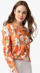 Marie Claire Orange Printed Blouse women