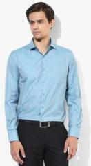 Mark Taylor Blue Solid Slim Fit Formal Shirt men