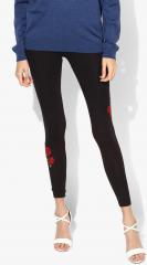 Marks & Spencer Black Embroidred Leggings women