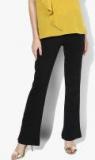 Marks & Spencer Black Solid Slim Fit Coloured Pants Women