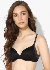 Marks & Spencer Black Solid Wired Padded Basic Bra women