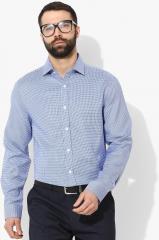 Marks & Spencer Blue Checked Formal Shirt men