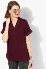 Marks & Spencer Burgundy Solid Blouse women