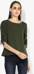 Marks & Spencer Green Solid Blouse women