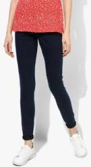 Marks & Spencer Navy Blue Solid Jeggings women