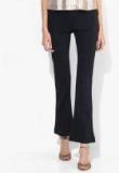 Marks & Spencer Navy Blue Solid Mid Rise Regular Fit Chinos Women