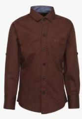 Mashup Brown Casual Shirt boys