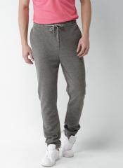 Mast & Harbour Grey Regular Fit Self Design Joggers men