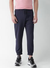 Mast & Harbour Men Navy Regular Fit Solid Joggers