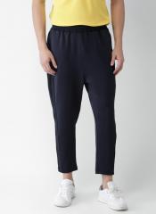 Mast & Harbour Navy Regular Fit Solid Track Pants men