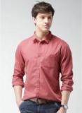 Mast & Harbour Red Solid Regular Fit Casual Shirt men