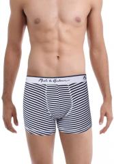 Mast & Harbour White & Navy Blue Striped Trunks MNH TRK PK1 002B YD1 men