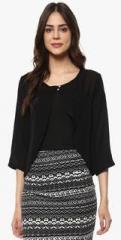 Mayra Black Solid Shrug women