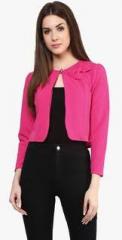 Mayra Pink Solid Shrug women