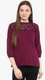 Mayra Wine Solid Blouse Women