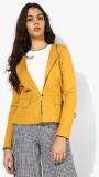 Meee Mustard Yellow Solid Summer Jacket women