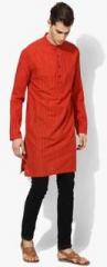 Melange By Lifestyle Red Printed Kurta men