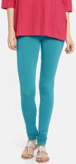 Melange By Lifestyle Turquoise Blue Solid Churidar women