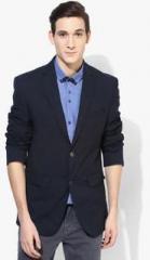 Mexx Navy Blue Solid Blazer men