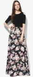 Miaminx Black Coloured Printed Maxi Dress women