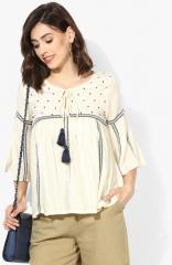 Miaminx Cream Printed Blouse women