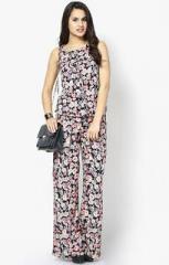 Miaminx Printed Multicoloured Floral Crepe Full Length Jumpsuit women