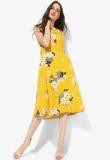 Miaminx Yellow Printed Shift Dress Women