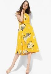 Miaminx Yellow Printed Shift Dress women