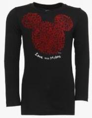 Mickey & Friends Black Casual Top girls