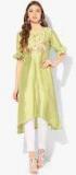 Miku Kumar Green Solid A Line Kurta women