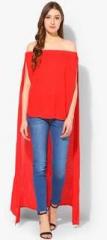 Miku Kumar Red Solid Tunic women