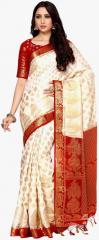 Mimosa Cream Embellished Saree women