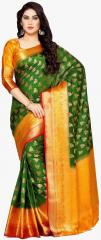 Mimosa Green Embellished Saree women