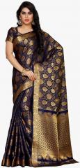 Mimosa Navy Blue Embellished Saree women